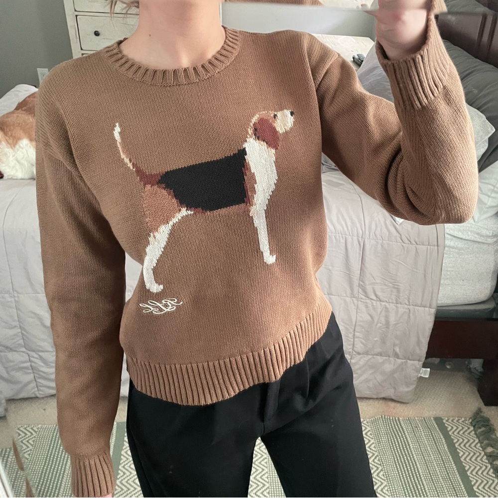 Lauren Ralph Lauren Brown Dog Sweater